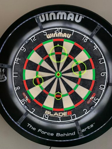 Dart Practice Rings Neon Gelb