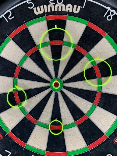 Dart Practice Rings Neon Gelb 1