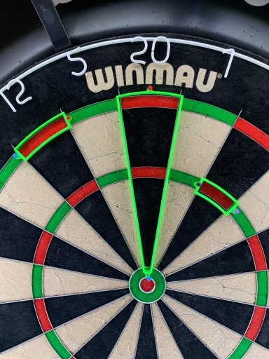 Dart Practice Segments Neon Grün