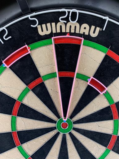 Dart Practice Segments Neon Rosa